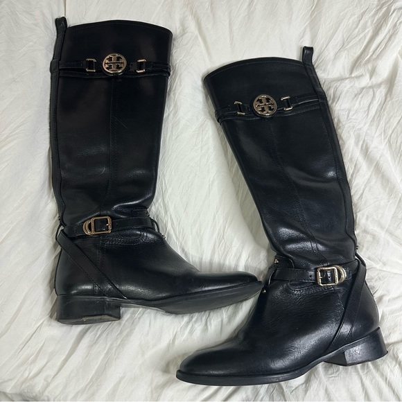 Tory Burch Leather Riding Boots - Picture 1 of 4